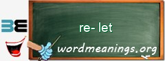 WordMeaning blackboard for re-let